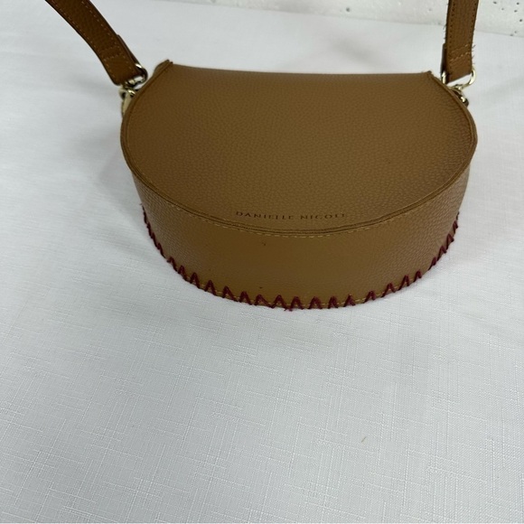 Danielle Nicole Beige Pebbled Vegan Leather Crossbody - Picture 6 of 14